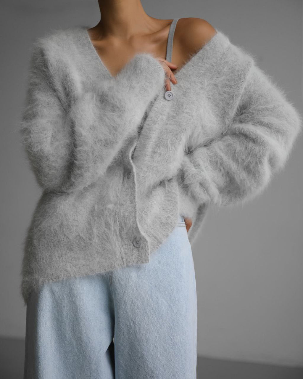 Élodie — cardigan gris clair, photo du produit 3