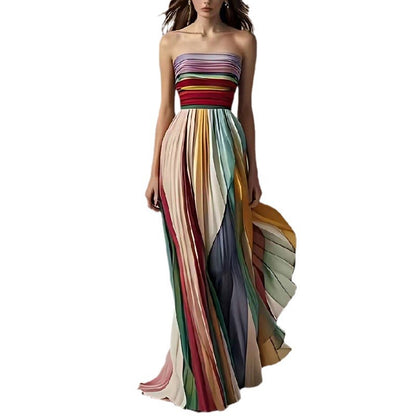 Robe Céleste multicolore vif sur fond blanc