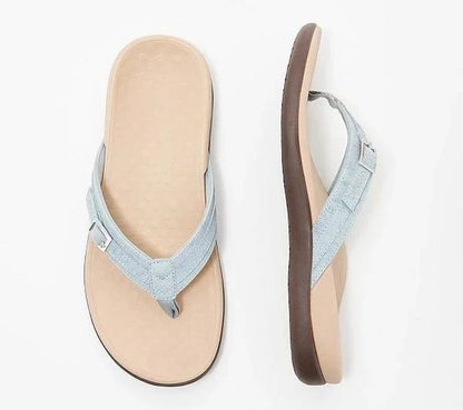 Camille — sandales plates bleu clair