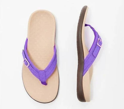 Camille — sandales plates violet