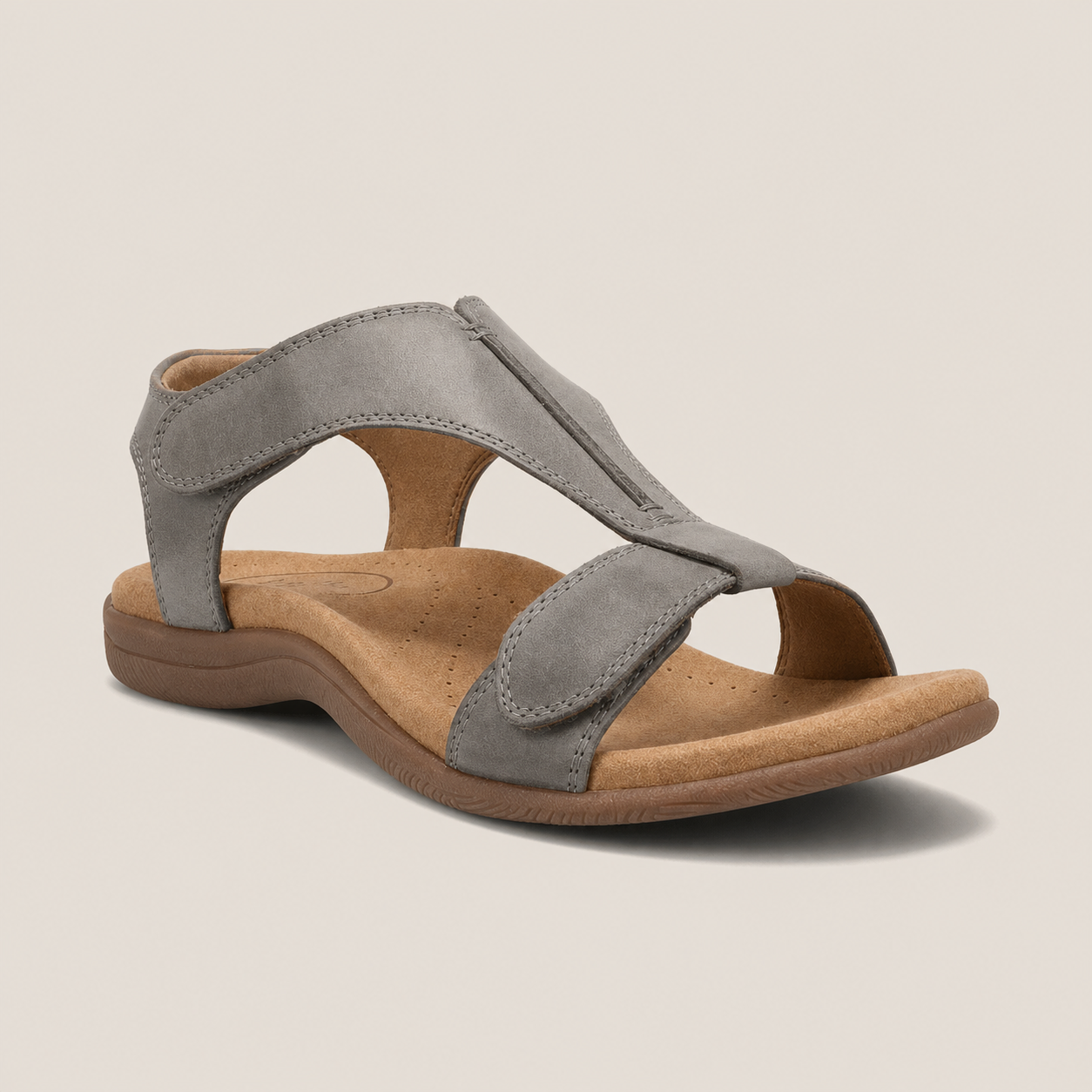 Sandales Élise gris à brides réglables
