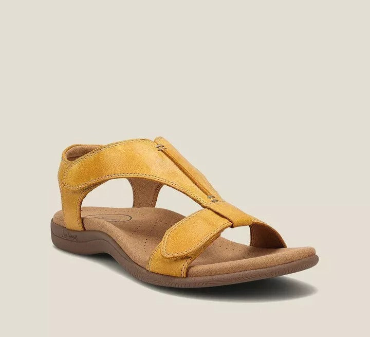 Sandales Élise jaune à brides réglables