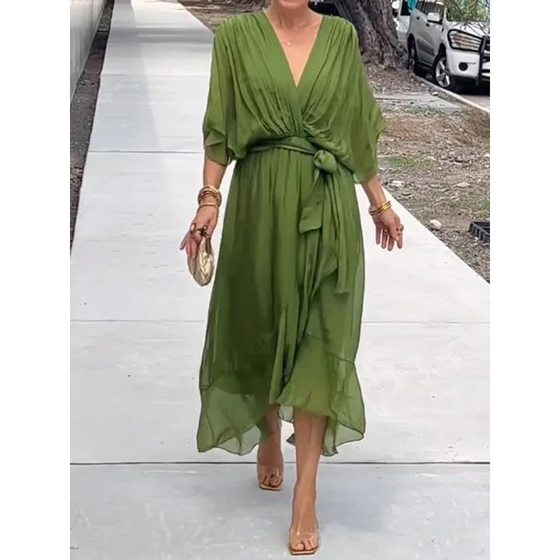 Robe Éliana coloris vert