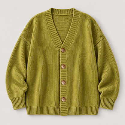 Margot — cardigan olive, vue du produit seul